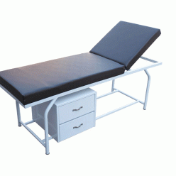 تخت معاینه پایه ثابت زیر سر قابل تنظیم کشو دار