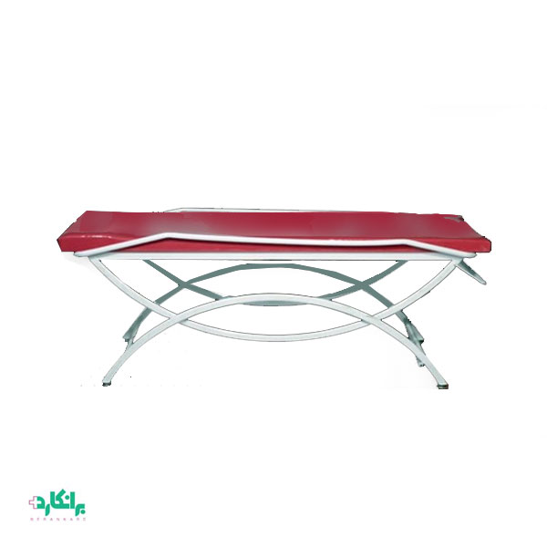 تخت معاینه پایه هلالی بالشت دار پایه لوکس