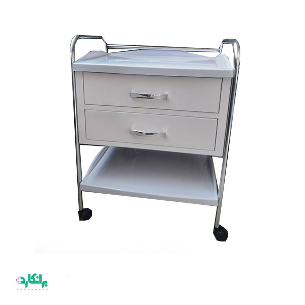 ترالی دوکشو دستگیره دار رویه فایبر درجه یک